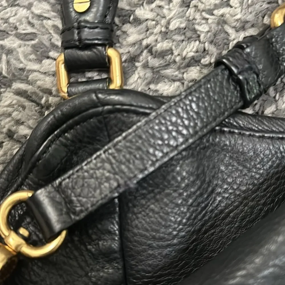 Marc by Marc Jacobs Black Leather Hobo Crossbody Shoulder Bag + Dust Bag